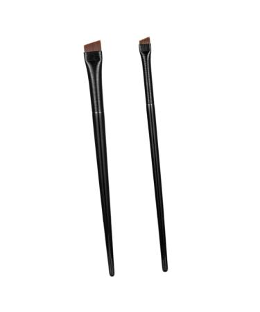 LALAFINA 3 sets Makeup Fine Angled Eyebrow Thin Slanted Eyeliner Ultra 14X1.5CM Black