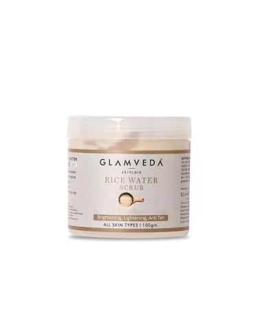 Glam Veda Rice Water Face Scrub | Creamy Exfoliator with Rice Extract | Helps Smooth & Refresh Skin | Gentle Daily Exfoliation for All Skin Types | 100g
