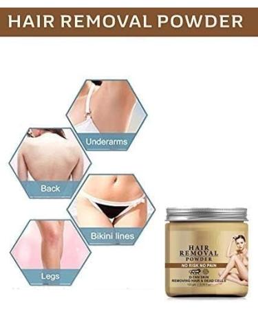 Hyd Pure Hair Removal Powder for Armpits Hands Legs and Bikini Line ThreeinOne Use for DTan Skin Removing Hair Removing Dead Cells in Sandalwood Fragrance 100 gm - Buy Online on GoSupps.com