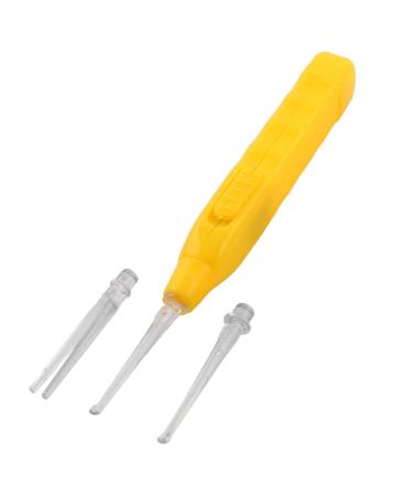 Qtqgoitem Plastic Household Travel Earwax Remover Spoon Tool Flashlight Earpick Set Yellow (Model: ac7 22d b99 d66 3bb)