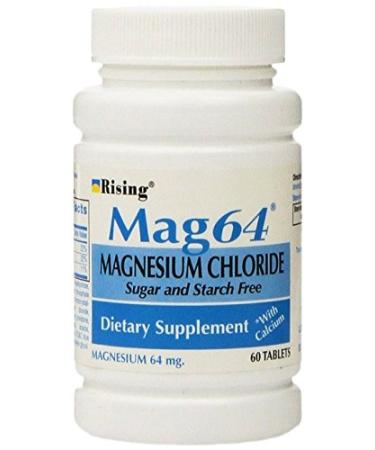 Rising Mag64 Magnesium Chloride with Calcium Tablets 60 Count (Pack of 5) - Buy Online on GoSupps.com