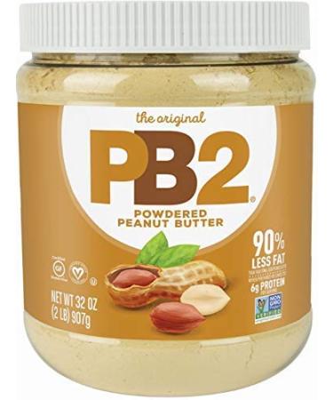 PB2 Original Powdered Peanut Butter - 6g of Protein, 90% Less Fat, Certified Gluten Free, Only 60 Calories per Serving, Perfect for Protein Shakes, Smoothies, and Low-Carb, Keto Diets 2 Pound (Pack of 1)