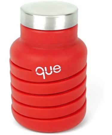 que Collapsible Water Bottle - 12oz Bonfire Red | Ideal for Travel & Outdoor | Food-Grade Silicone, BPA-Free, Lightweight & Eco-Friendly - Buy Online on GoSupps.com