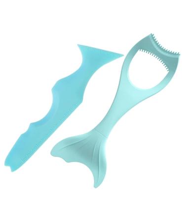 BIUDECO 2pcs Makeup Applicator Marscara Drawing Aid Eye Makeup Tool Ruler Miss Cream