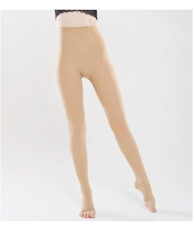 Keephen Compression Tights 23-32 mmHg | Medical Grade Support Stockings for Varicose Veins | Open Toe Beige | Improve Blood Circulation - Buy Online on GoSupps.com