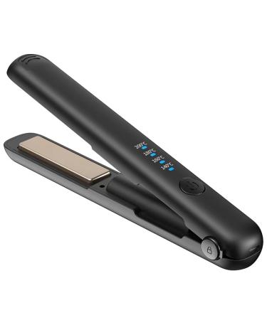 Flat Iron Hair Straightener 2-in-1 Travel Hot Tools Hair Straightener and Curler 4 Level Adjustable Temperature with 3000mAh Built in Battery