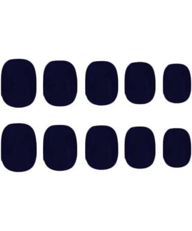 24pcs Navy Blue Square False Short Stick-on Nails - Removable Press-on Glue-on Fake Nails for Women & Girls - Nail Art Accessories - Buy Online on GoSupps.com