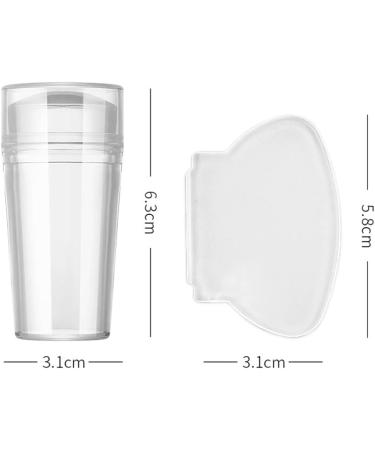 Clear Jelly Nail Stamper & Scraper Set with Cap - Nail Art Stamping Tools Kit - Buy Online on GoSupps.com