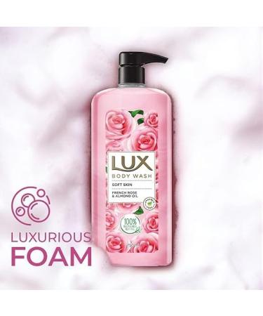Buy Body Wash Soft Skin - French Rose & Almond Oil - XL 750ml Pump Bottle | Glycerine Paraben Free Extra Foam - Long Lasting Fragrance - International Shipping - Buy Online on GoSupps.com