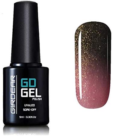 Girdear Thermal Temperature Colour Changing Gel Nail Polish Soak Off UV LED Nail Lacquer #9048
