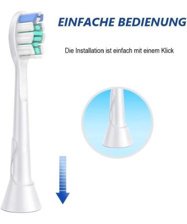 16PC Replacement Brushes for Philips Sonicare Electric Toothbrush - White & Black - 1 Pack - Buy Online on GoSupps.com