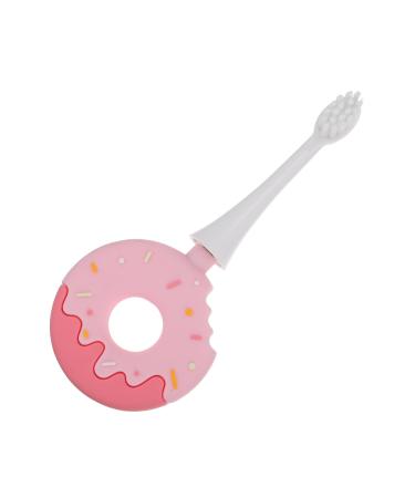 GLEAVI Children's Toothbrush Toothbrush Tooth Cleaning Brush Baby Donut Silica Gel Soft Fur Children's Toothbrush 1 piece (1 pack) Pink