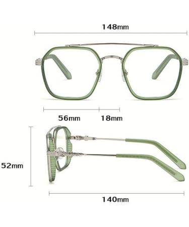 Fuqinqingoz Clearly Reading Glasses for Women - Anti-Blue Light Pilot Glasses Convenient +0.00 Green Computer Readers - Buy Online on GoSupps.com