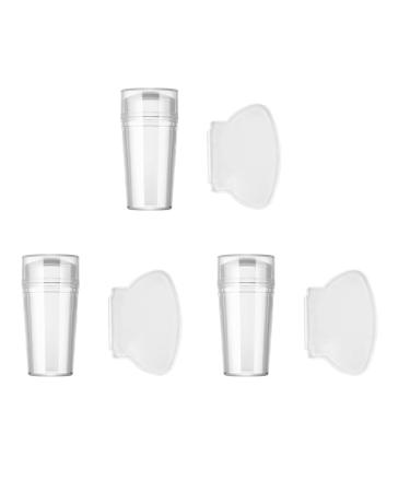 Lurrose 1 set of manicure tools clear nail stamper silicone nail art printer nail stamping tool made of silicone gelee nail stamp nail blank head pebble gel child girl 2-part set