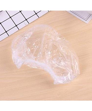 100Pcs Disposable Shower Caps - Waterproof Plastic Bath Caps for Women & Kids - Ideal for Spa, Home, Hotel, Salon - Transparent - Buy Online on GoSupps.com