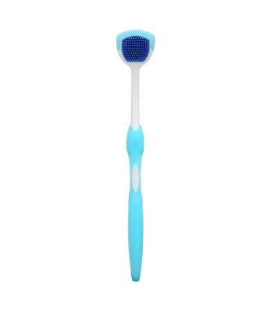 Silicone Tongue Brush Long Handle 10 Pcs for Adults - Blue | Effective Tongue Cleaner - Buy Online on GoSupps.com