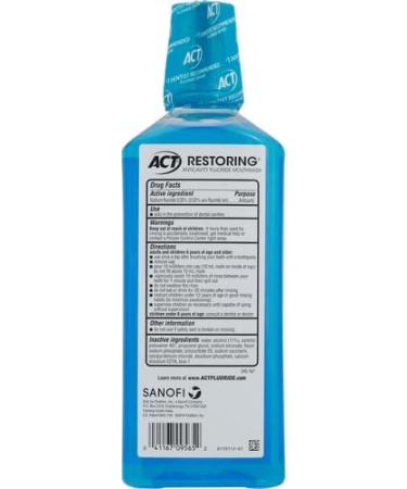 ACT Restoring Fluoride Mouthwash 18 fl. oz - Strengthens Tooth Enamel | Cool Mint Flavor | International Shipping - Buy Online on GoSupps.com