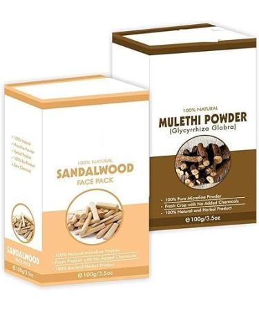 NN Mulethi Powder & Sandalwood Face Pack Powder Combo Pack 100g Each