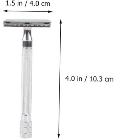 Buy Mikinona Manual Safety Razor Set - Premium Razor Brush & Mustache Trimmer for Men | High-Quality Silver Facial Hair Grooming Kit - International Shipping Available - Buy Online on GoSupps.com