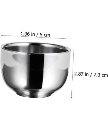 Beavorty 2 STK Impact Bowl Tools for Men | Stainless Steel Shaving Soap Container | Rabbit Ears Bubble Bowl for Home Shaving | 7.3x5cm Silver - Buy Online on GoSupps.com