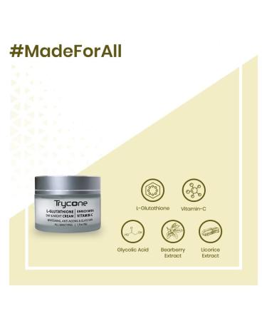 Glutathione & Vitamin C Moisturizer | Anti-Aging Dark Spot Removal | Kojic Acid & Natural Actives | 50g - Buy Online on GoSupps.com