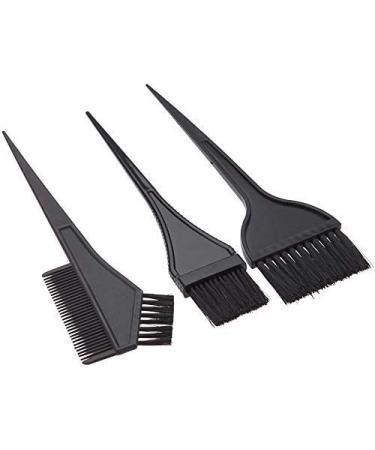 HF Haute Fashion Hair Coloring Dye Brushes with Bowl Kit - Set of 4 | For Men and Women | Black | 3 Brushes & Mixing Bowl - Buy Online on GoSupps.com