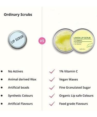 HERBAL MART Alanna Lemon Lip Scrub 1 Vitamine C Lippenverlichting Tan Removal 8gm - Buy Online on GoSupps.com