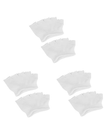 Frcolor 12 couples Open toe protection for women Invisible men's socks front feet men socks suit shoes for women's sock stocking filler for boys five toes Miss white heel cushion