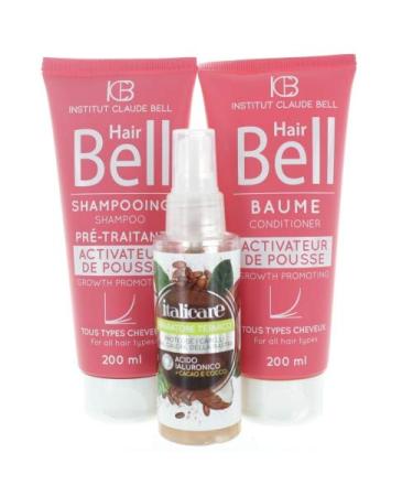 Veana Hyaluron Hair Heat Protection (100 ml) + HairBell shampoo and conditioner (2 x 200 ml) for faster growth heat protection for hair