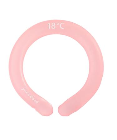 Reusable neck cooler rosyfate neck cooling hose for summer heat portable cooling neck wrap tubular cooling tube ring relief for hot flalls and fever (pink)