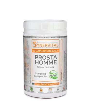Prosta Homme - 480 capsules dosed at 300 mg - Plant complex for Prostate, Urinary Disorders - Sabal - Squash - Epilobe - Pygeum - Nettle - Dietary supplement - Made in France