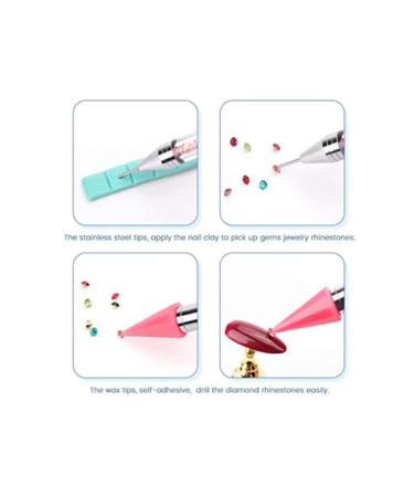 Diamond Painting Pen & Nail Art Tool - Dual-Ended Rhinestone Picker & Wax Pencil for DIY Decoration - Buy Online on GoSupps.com