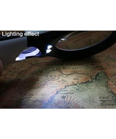 Glass with 3 LED Lights Hand-held 3X 45X Lens high Definition Illumination Magnifier Good Times - Buy Online on GoSupps.com