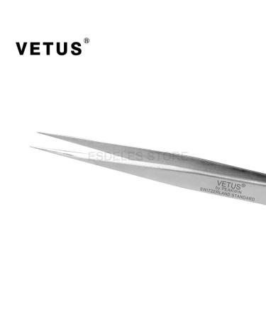 Vetus TS-12 Stainless Steel Tweezers Straight Tip for Eyebrow Extensions 135mm | Precision Beauty Tools - International Shipping Available - Buy Online on GoSupps.com