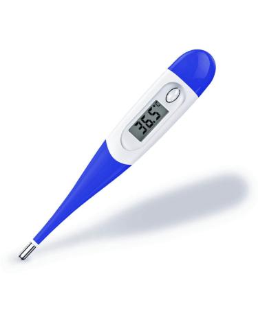 Accurate Digital Oral Thermometer for Kid Baby and Adult - Rectal and Underarm Temperature Measurement for Fever Monitoring (Blue)