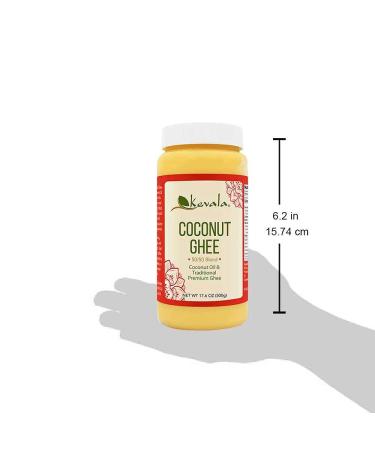 Buy Kevala Coconut Ghee 5050 Blend - 17.6 oz (500g) | Pure & Healthy Cooking Oil - Buy Online on GoSupps.com
