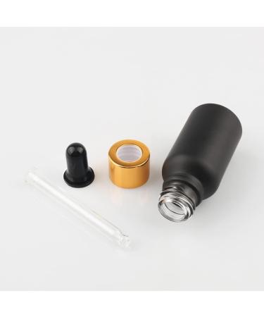 ZEOABSY 6 PiecesÂ 15mlÂ Empty Frosted Black/Gold Glass Dropper Bottles with Glass Pipette for Essence Essential Oil Elite Fluid Travel Cosmetics Storage Containers - Buy Online on GoSupps.com