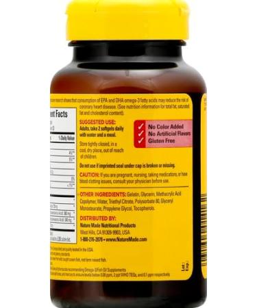 Burp-Less Fish Oil 1200 mg 60 Softgels Fish Oil Omega 3 Supplement For Heart Health No Artificial Flavors 60 Count (Pack of 1) - Buy Online on GoSupps.com