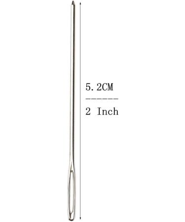 Hugesavings 20 Pieces 2 Inch Large-Eye Blunt Needles - Tapestry, Darning, Embroidery, Knitting Needle Set with Clear Bottle - Yarn and Sewing Needles - Buy Online on GoSupps.com