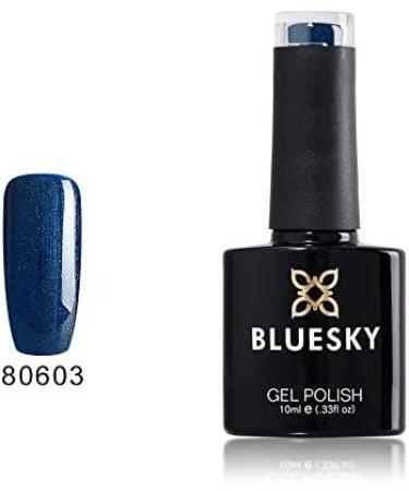 Bluesky Nail Gel Polish Blue Shimmer Peaclock Plume Contradictions 80603 UV LED Soak Off 10ml - Buy Online on GoSupps.com