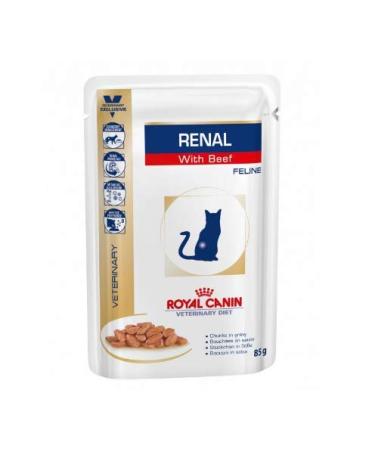 ROYAL CANIN Veterinary Diet Renal Wet Cat Food 48 x 85g Beef sachets