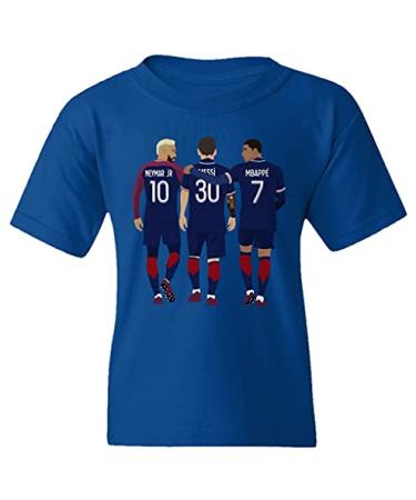 Paris Football New Soccer Trio Leo Goat Boys Girls Youth T-Shirt Royal Large