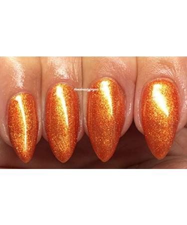 Bluesky Nail Gel Polish Orange Gold Fine Glitter Shimmer Pumpkin JQ08 UV LED Soak Off 10ml (Requires Drying Under LED/UV Lamp) - Buy Online on GoSupps.com
