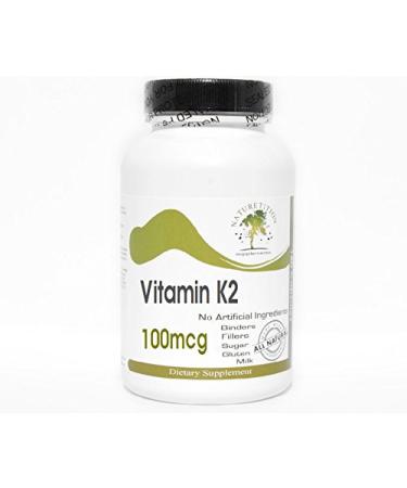 Vitamin K2 100mcg 100 Capsules - No Additives Naturetition Supplements