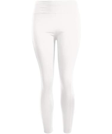 VEZAD Women's Butt Lifting Anti Cellulite Leggings - High Waisted Yoga Pants for Workout - Tummy Control Sport Tights - B-white Medium - Buy Online on GoSupps.com