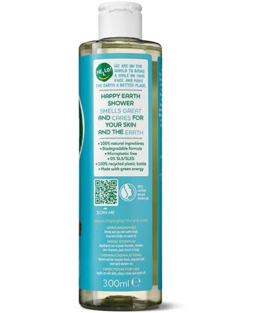  HAPPY EARTH Happy Earth Body Wash for Men and Women 100% Natural Ingredients & Vegan Cedar Lime 300ml - Buy Online on GoSupps.com
