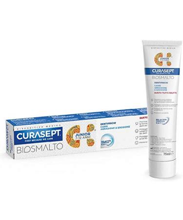 Promo 2 packs Curasept Bio-Smalt Junior 7-12 years dentist 75+75 ml