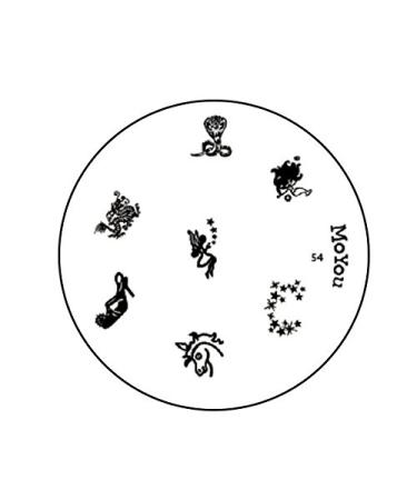 Original MoYou Nail Art Image Stamp Plate Number 54 Manicure Design