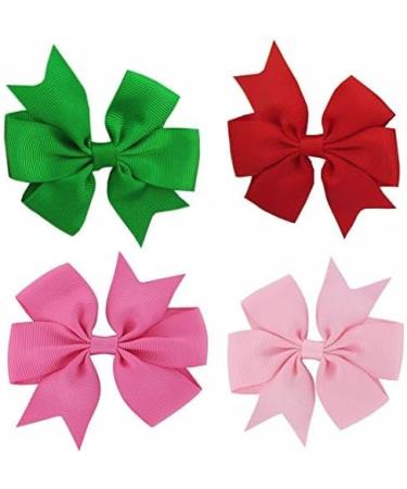 OFKP 40 Pcs Grosgrain Ribbon Headband Pinwheel Hair Bows Boutique Alligator Clip For Girls Baby Kids and Children - Buy Online on GoSupps.com