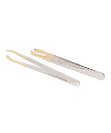 Precision Pink Eyebrow Tweezers for Women - 2 Piece Set | Daily Beauty Tools for Ingrown Hair & Eyebrow Shaping - International Shipping - Buy Online on GoSupps.com